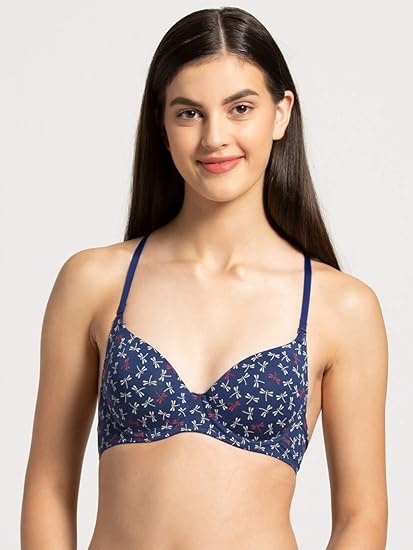 Jockey Women’s Cotton Seamless Padded Wired Bra – Comfortable Everyday Fit